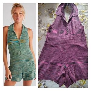 Free People Summer Nights Pink Romper